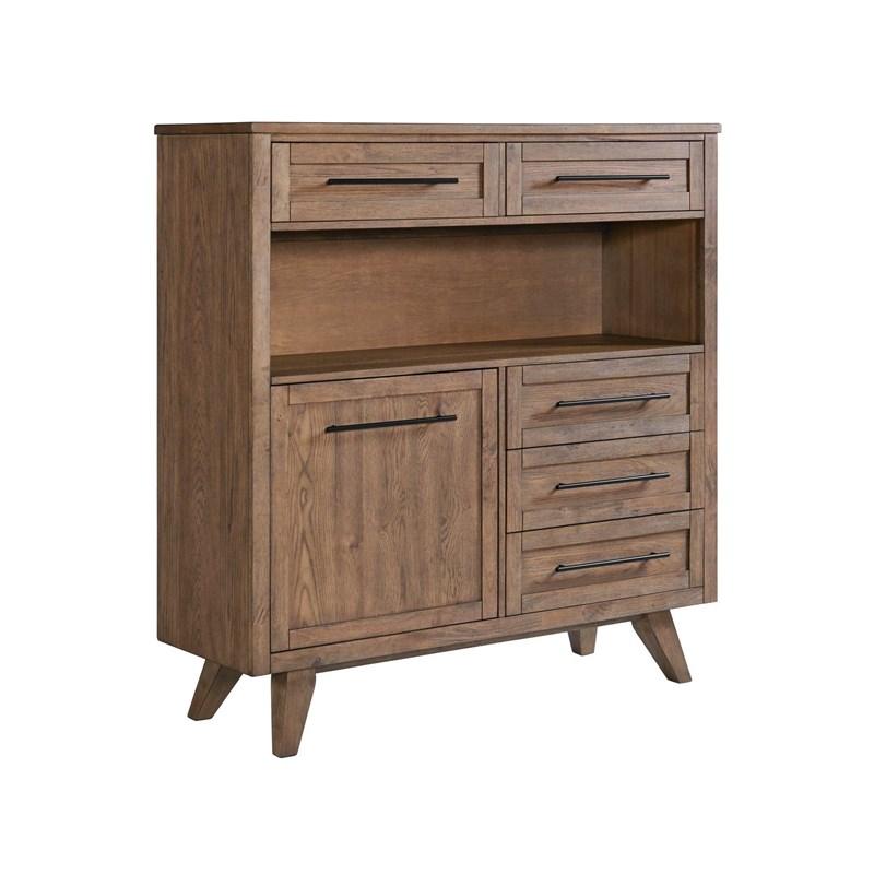 Intercon Furniture Oslo OS-CA-5457-WCT-C Pantry Cabinet - Weathered Chestnut
