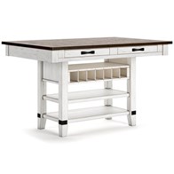 Signature Design by Ashley Valebeck D546-32 Rectangular Dining Room Counter Table (Dining Tables - Rectangle)