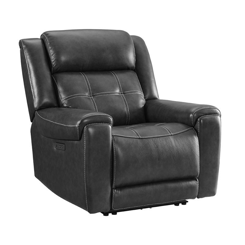 Intercon Furniture Regis RS-RC-140DPR-BCH-C Dual-Power Recliner - Baron Charcoal