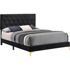 Coaster Furniture Kendall 224451Q Upholstered Queen Panel Bed - Black