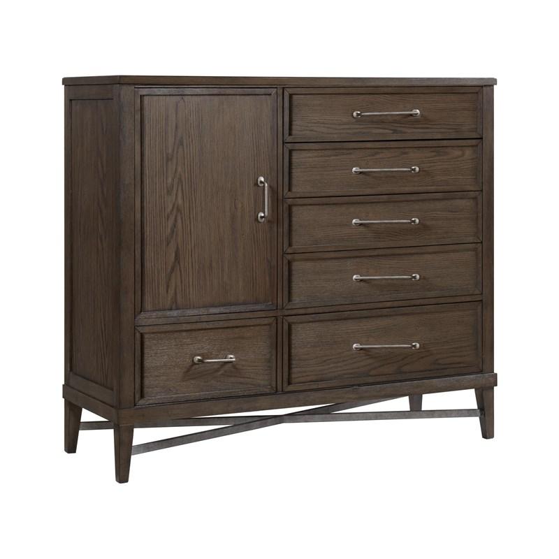 Intercon Furniture Preston PN-BR-3506GC-WVO-C Gentleman's Chest - Weathered Vintage Oak