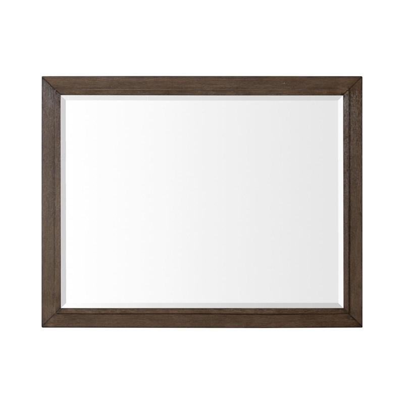 Large Picture of Intercon Furniture Preston PN-BR-3591-WVO-C Dresser Mirror - Weathered Vintage Oak