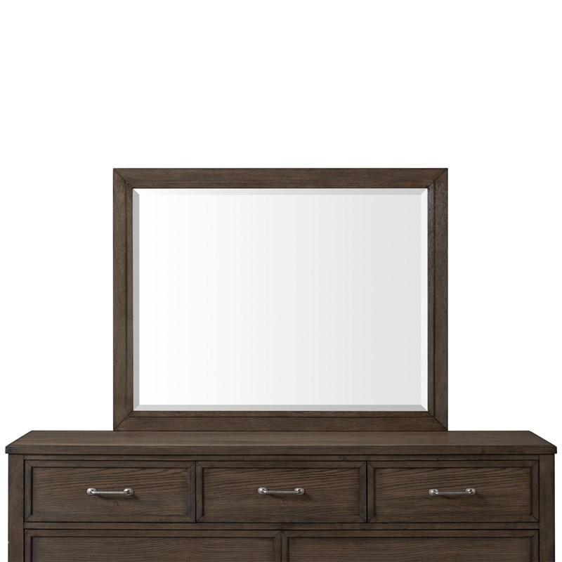 Large Picture of Intercon Furniture Preston PN-BR-3591-WVO-C Dresser Mirror - Weathered Vintage Oak