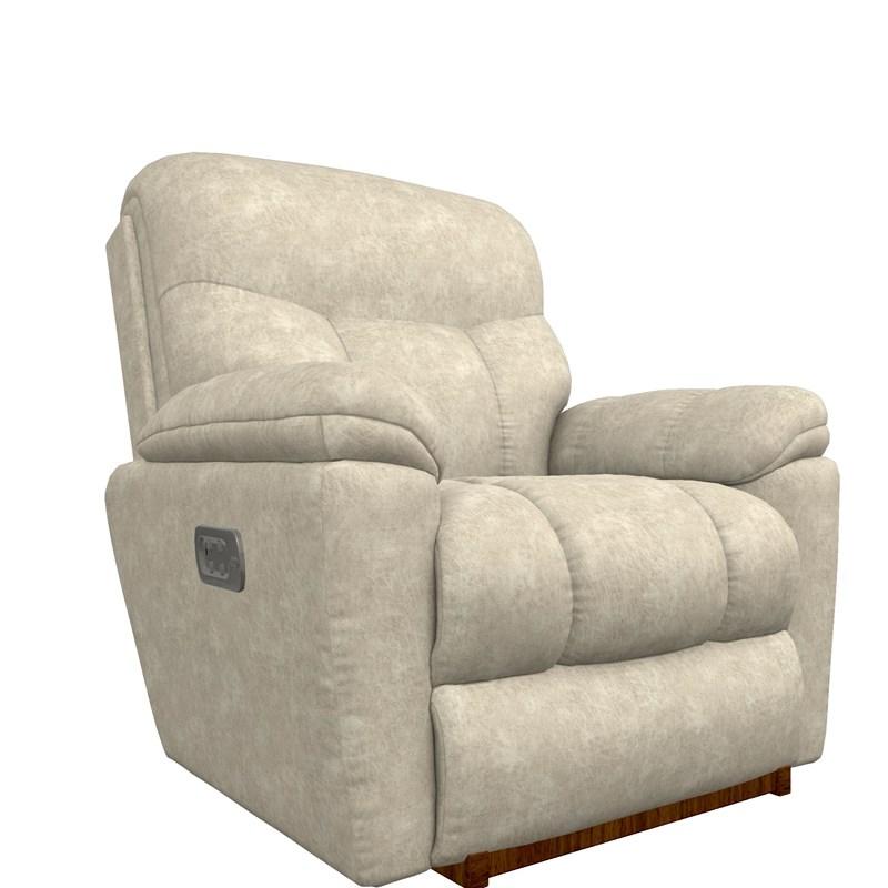 Large Picture of La-Z-Boy Morrison Power Rocking Recliner with Headrest - Stucco