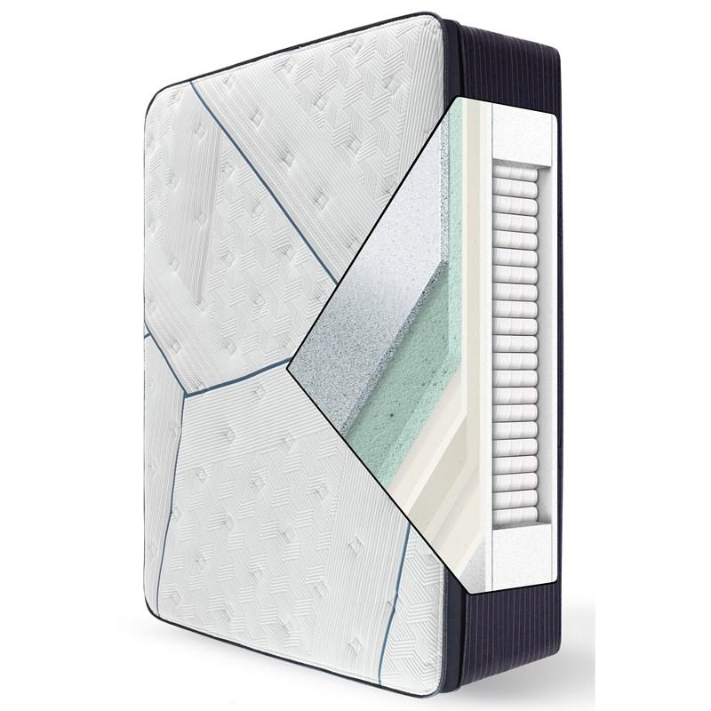 Large Picture of Serta CF3000 Hybrid Quilted Firm Euro Top Mattress Set (Twin XL)