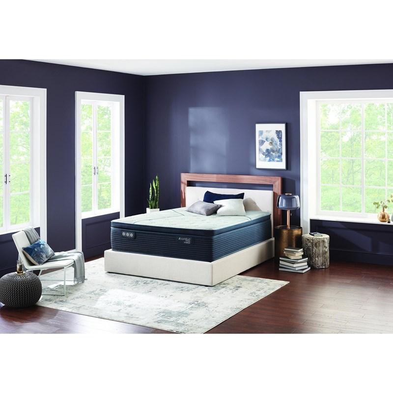 Large Picture of Serta CF3000 Hybrid Quilted Firm Euro Top Mattress Set (Twin XL)