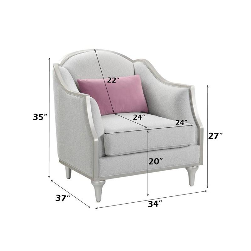 Large Picture of Acme Furniture Kasa LV01501 Chair with Pillow