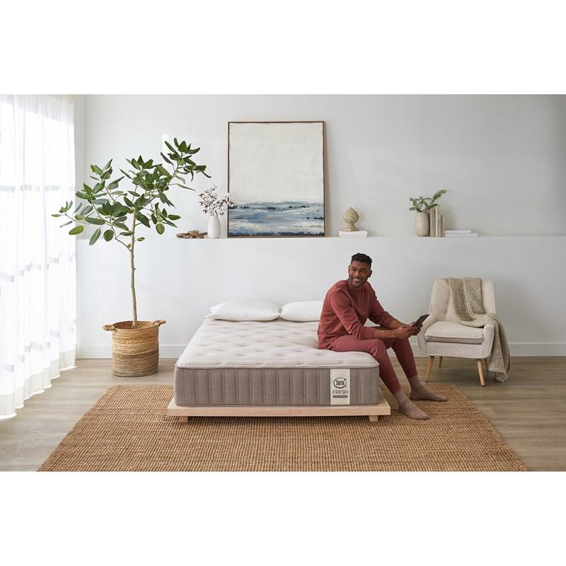 Large Picture of Serta Wheat Firm Tight Top Mattress Set (King)