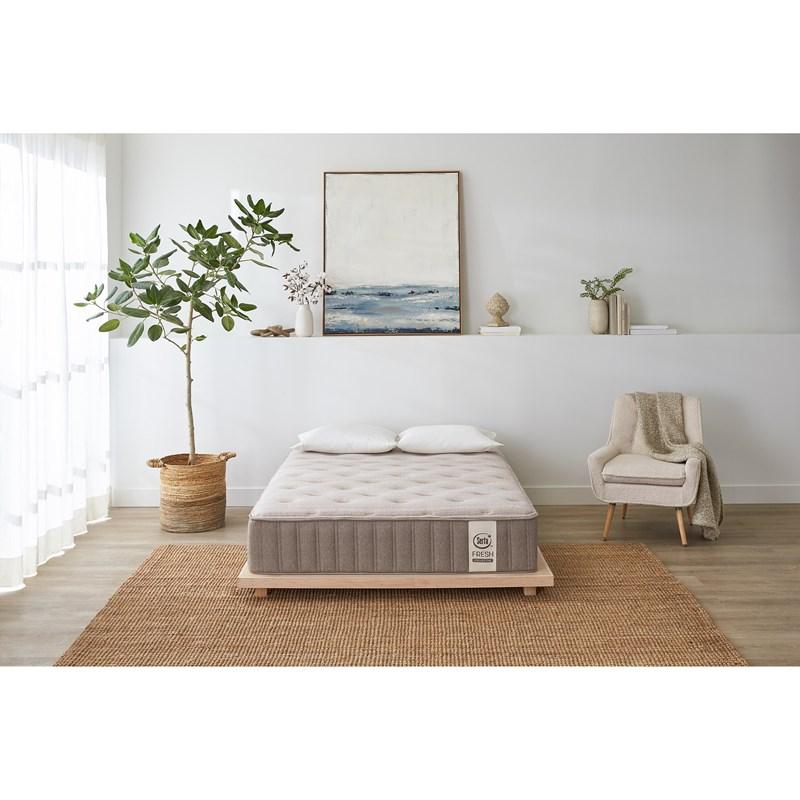 Large Picture of Serta Wheat Firm Tight Top Mattress Set (King)