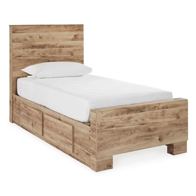 Signature Design by Ashley Hyanna B1050B24 Twin Panel Bed with 1 Side Storage