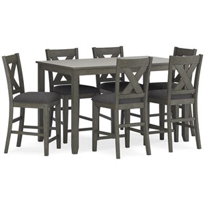 Signature Design by Ashley Caitbrook D388-423 Rectangular Dining Room Counter Table Set (Dinettes - 7-Piece)
