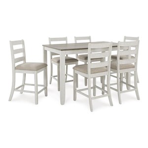 Signature Design by Ashley Skempton D394-423 Rectangular Dining Room Counter Table Set (Dinettes - 7-Piece)