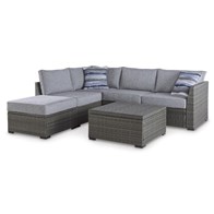 Signature Design by Ashley Petal Road P297-070 Loveseat Sectional/Ottoman/Table Set (Outdoor Seating - Sets)