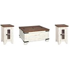 Signature Design by Ashley Wystfield T459T2 Coffee Table and 2 Chairside End Tables