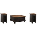 Signature Design by Ashley Valebeck T468T1 Coffee Table and 2 Chairside End Tables