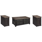Signature Design by Ashley Tyler Creek T736T1 Coffee Table and 2 Chairside End Tables