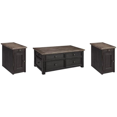 Signature Design by Ashley Tyler Creek T736T1 Coffee Table and 2 Chairside End Tables