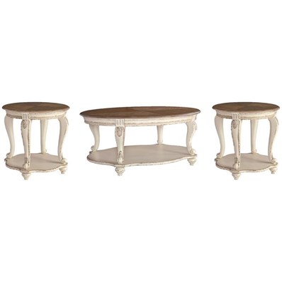 Signature Design by Ashley Realyn T743T1 Coffee Table and 2 End Tables