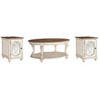 Signature Design by Ashley Realyn T743T2 Coffee Table and 2 End Tables