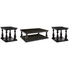 Signature Design by Ashley Mallacar T880T1 Coffee Table and 2 End Tables