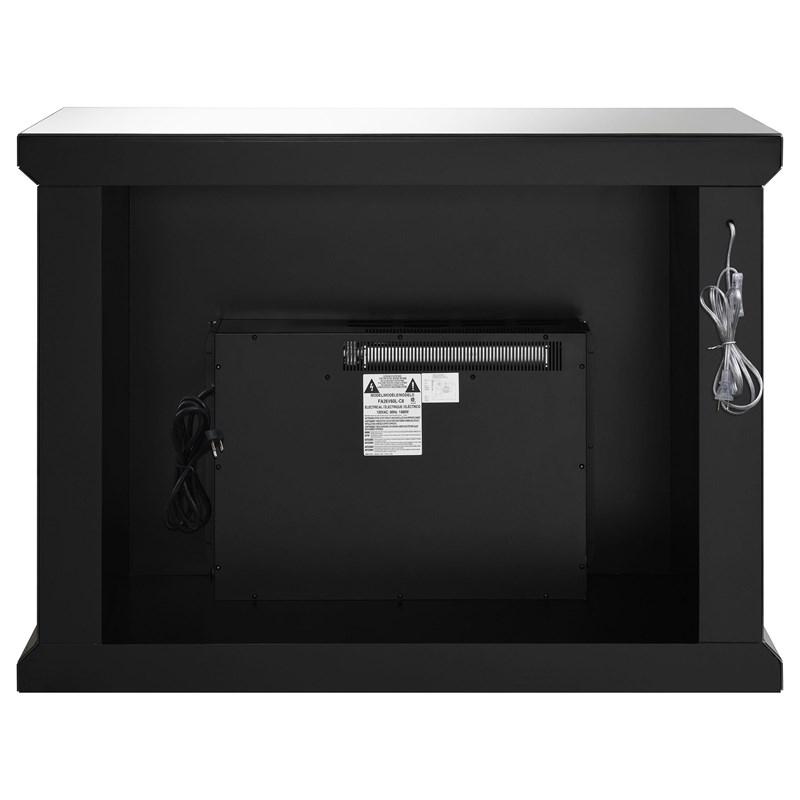 Large Picture of Coaster Furniture Gilmore 991048 Mirrored Freestanding Electric Fireplace - Silver