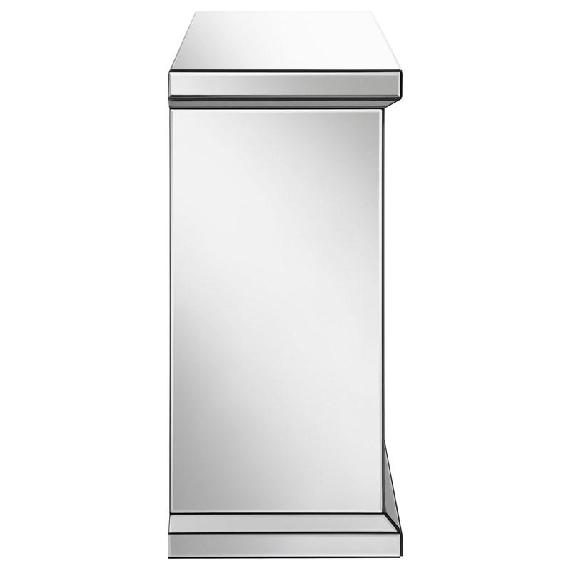 Large Picture of Coaster Furniture Gilmore 991048 Mirrored Freestanding Electric Fireplace - Silver