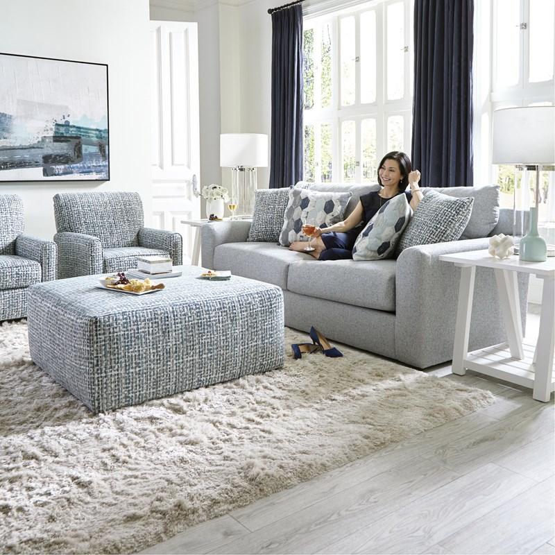 Large Picture of Jackson Furniture Hooten 328812 Cocktail Ottoman - Caspian