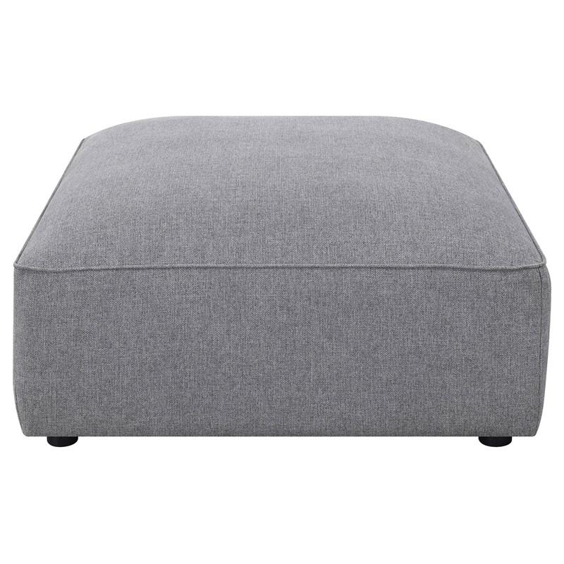 Large Picture of Coaster Furniture Jennifer 551596 Square Upholstered Ottoman - Grey