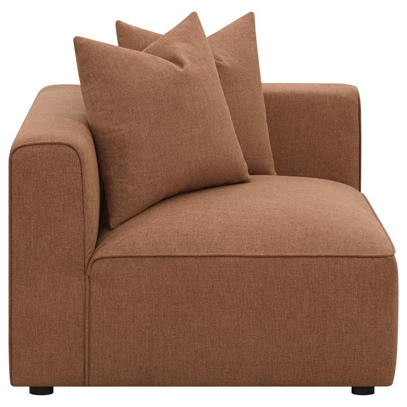 Large Picture of Coaster Furniture Jennifer 551591-SET 6 pc Tight Seat Modular Sectional - Terracotta