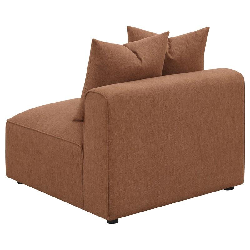 Large Picture of Coaster Furniture Jennifer 551591-SET 6 pc Tight Seat Modular Sectional - Terracotta