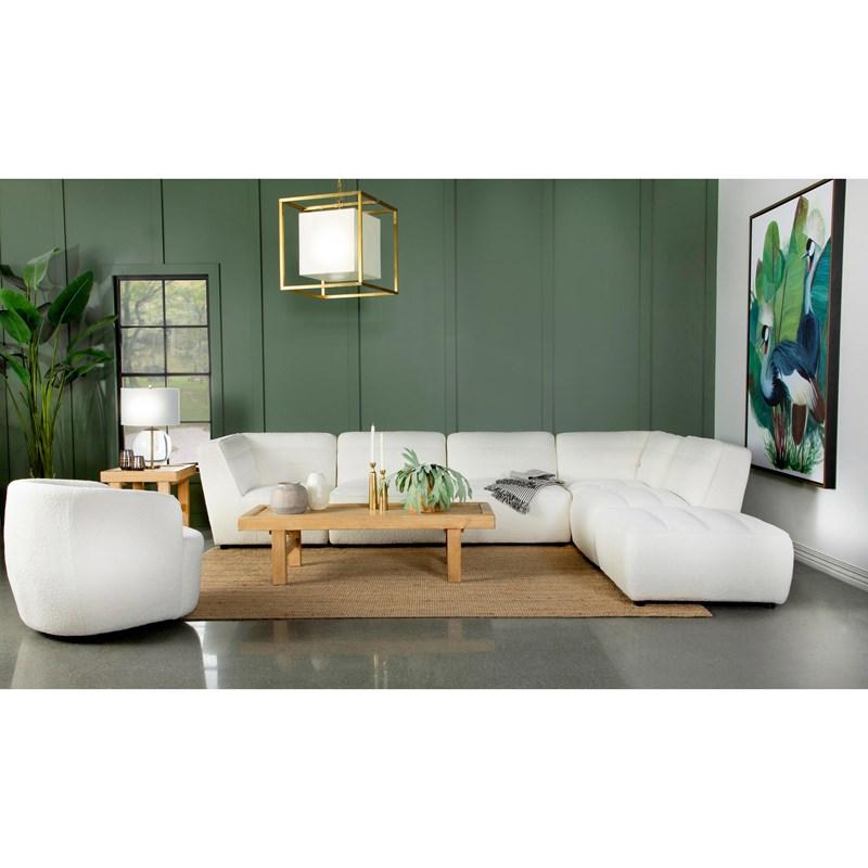 Large Picture of Coaster Furniture Sunny 551623 Square Upholstered Ottoman - Natural