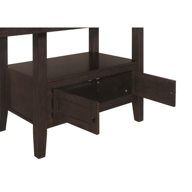 Large Picture of Coaster Furniture Prentiss 193108 78-inch Extension Counter Dining Table - Cappuccino