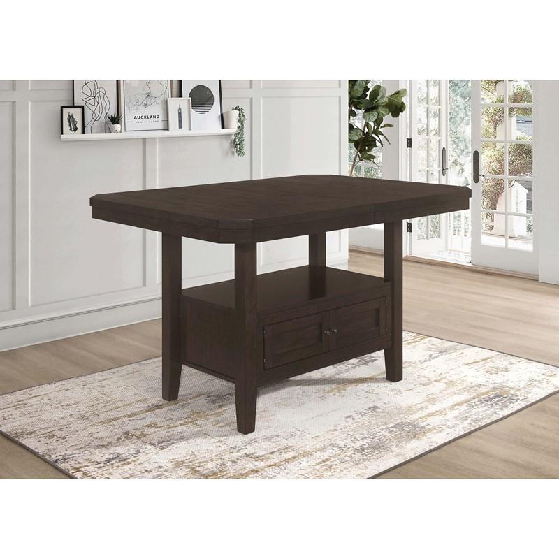 Large Picture of Coaster Furniture Prentiss 193108 78-inch Extension Counter Dining Table - Cappuccino