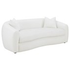 Coaster Furniture Isabella 509871 Faux Sheepskin Upholstered Sofa - Natural