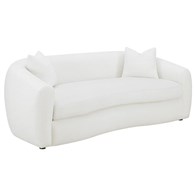 Coaster Furniture Isabella 509871 Faux Sheepskin Upholstered Sofa - Natural (Sofas - Stationary)
