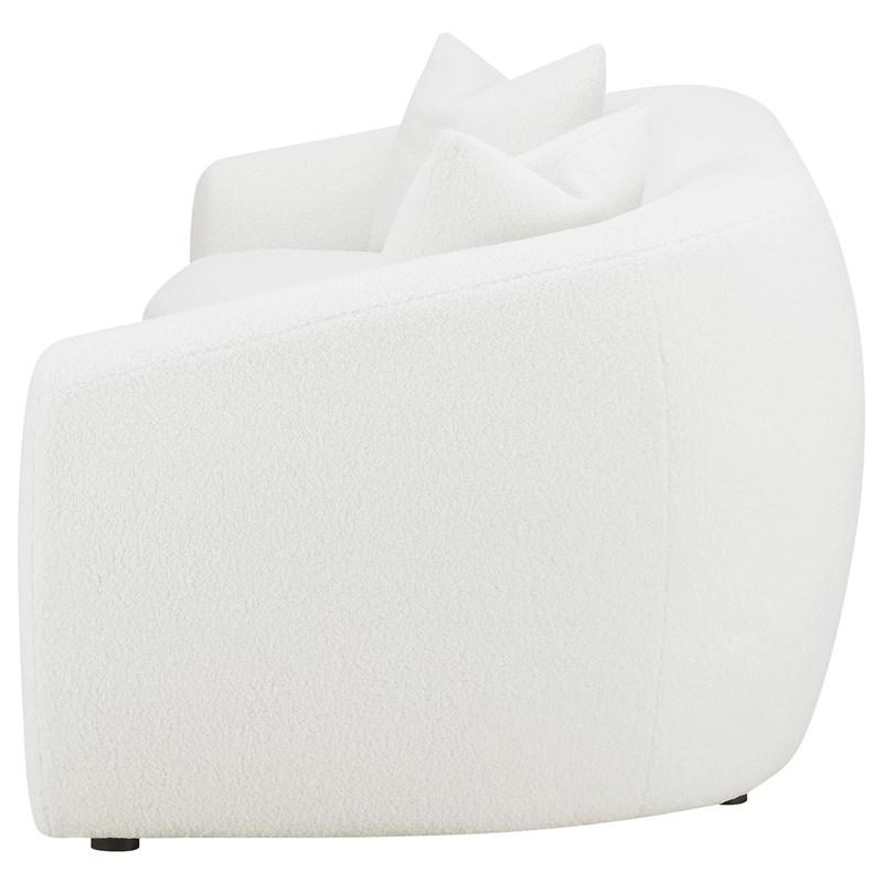 Large Picture of Coaster Furniture Isabella 509871 Faux Sheepskin Upholstered Sofa - Natural
