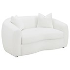 Coaster Furniture Isabella 509872 Faux Sheepskin Upholstered Loveseat - Natural