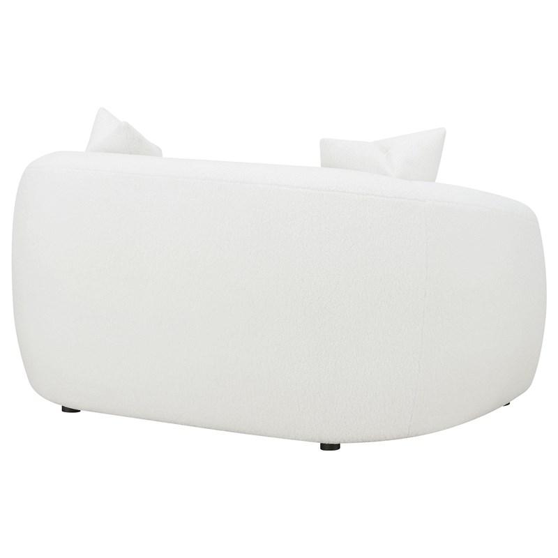 Large Picture of Coaster Furniture Isabella 509872 Faux Sheepskin Upholstered Loveseat - Natural