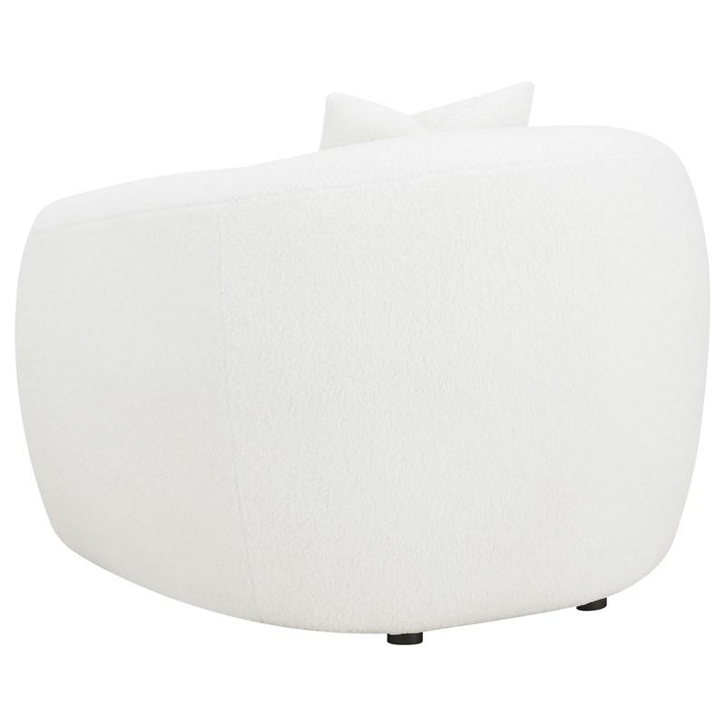 Large Picture of Coaster Furniture Isabella 509873 Faux Sheepskin Upholstered Accent Chair - Natural