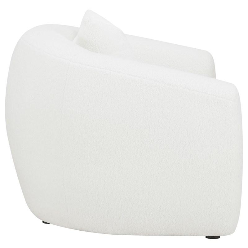 Large Picture of Coaster Furniture Isabella 509873 Faux Sheepskin Upholstered Accent Chair - Natural