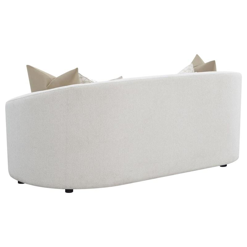 Large Picture of Coaster Furniture Rainn 509171 Boucle Upholstered Sloped Arm Sofa - Latte