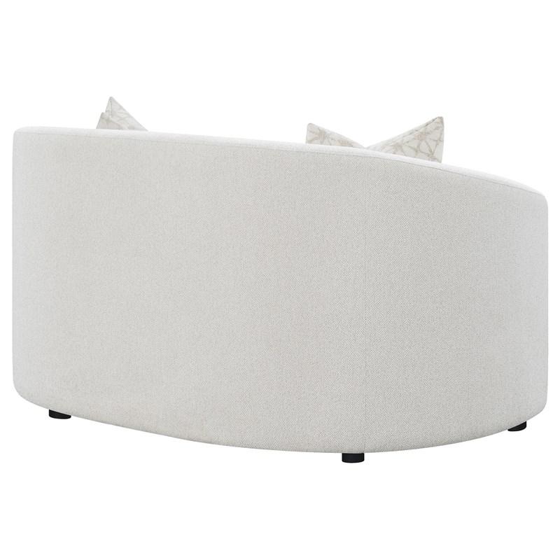 Large Picture of Coaster Furniture Rainn 509172 Boucle Upholstered Sloped Arm Loveseat - Latte