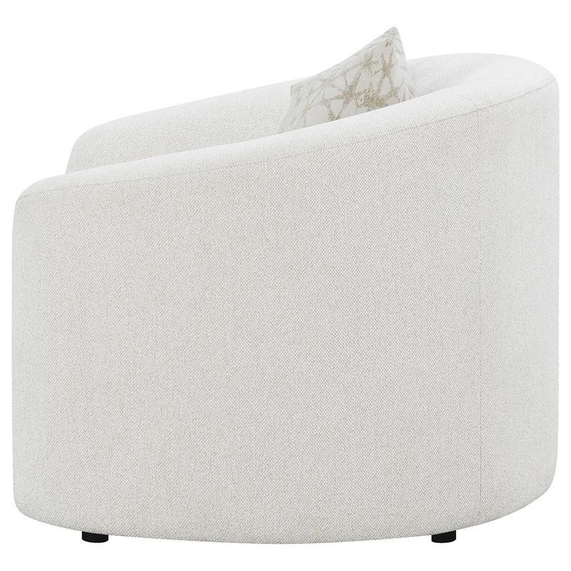 Large Picture of Coaster Furniture Rainn 509173 Boucle Upholstered Sloped Arm Accent Chair - Latte