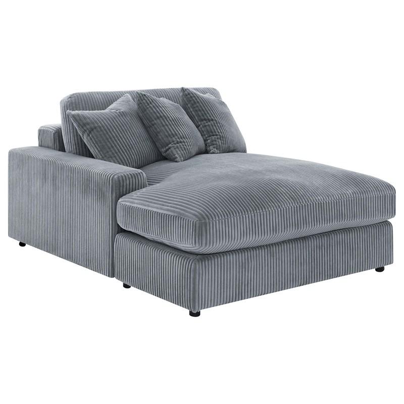 Large Picture of Coaster Furniture Blaine 509900 Upholstered Reversible Chaise Sectional Sofa - Fog