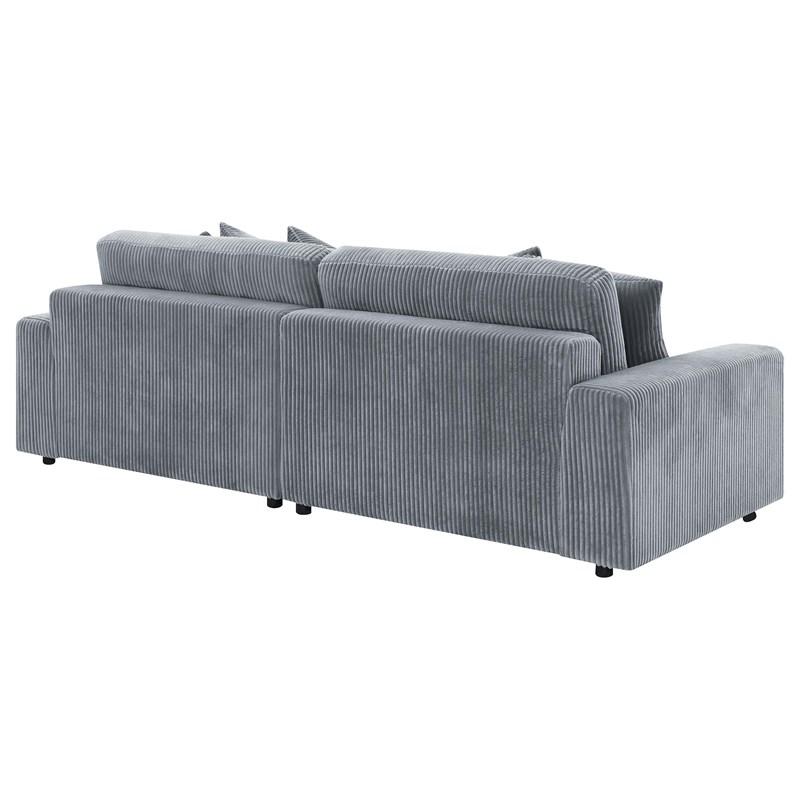 Large Picture of Coaster Furniture Blaine 509900 Upholstered Reversible Chaise Sectional Sofa - Fog