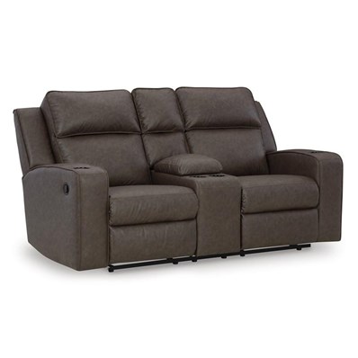 Signature Design by Ashley Lavenhorne 6330694C Double Reclining Loveseat with Console
