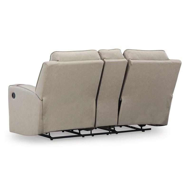 Large Picture of Signature Design by Ashley Lavenhorne 6330794C Double Reclining Loveseat with Console