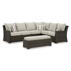 Signature Design by Ashley Brook Ranch P465-822 Sofa Sectional/Bench with Cushion