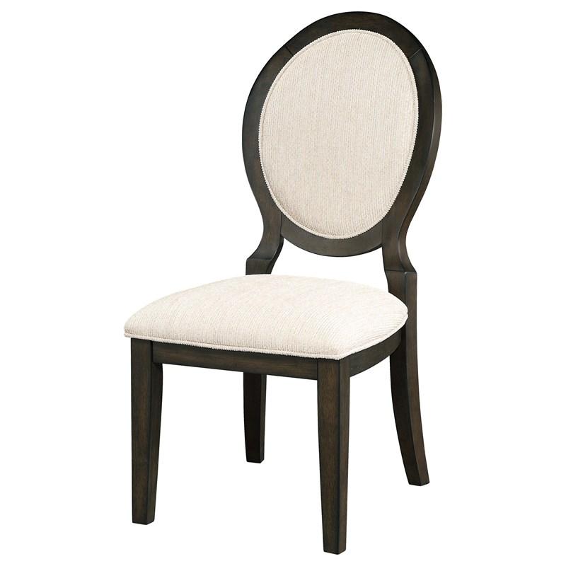 Large Picture of Coaster Furniture Twyla 115102 Oval Back Dining Side Chair - Dark Cocoa