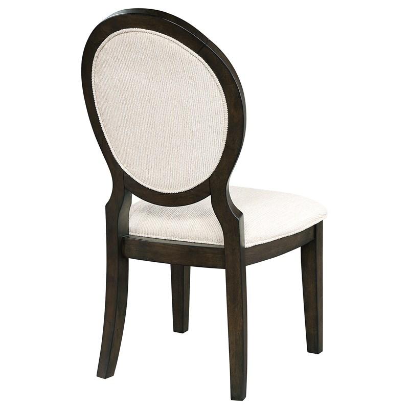 Large Picture of Coaster Furniture Twyla 115102 Oval Back Dining Side Chair - Dark Cocoa